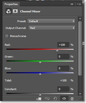 adobe channel mixer adjustment